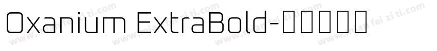 Oxanium ExtraBold字体转换